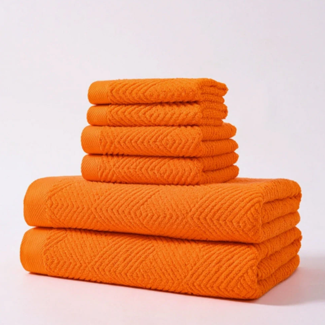 Cascade Supreme Baumwoll-Handtücher | Ultraweiche 6-teilige Handtuch-Kollektion