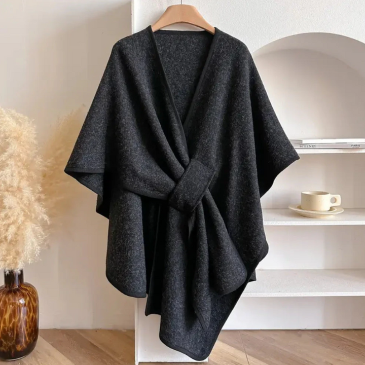 Luxuriöser Poncho Damen | Winddichter eleganter Shawl-Mantel für Herbst