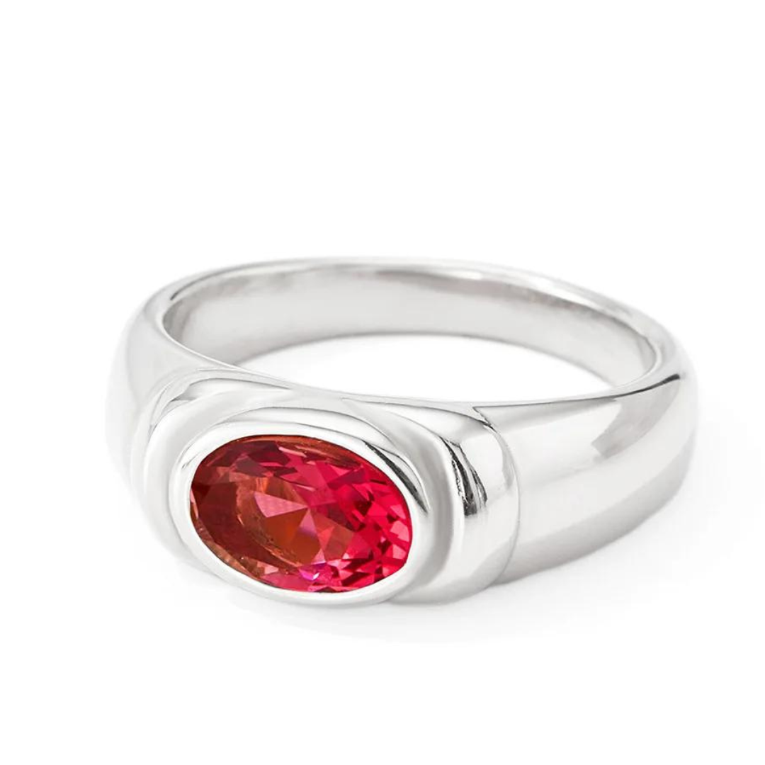 Klara Stein Ring | Eleganter Vintage Wasserdichter Verstellbarer Ring
