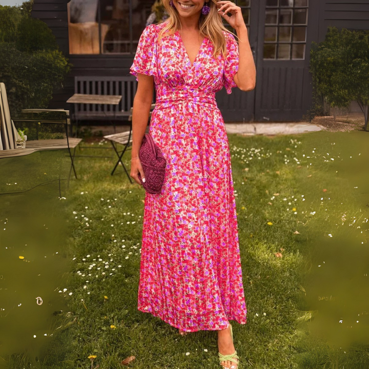 Amelie Blumen-Kleid | Wickelkleid mit floralem Print für Frauen
