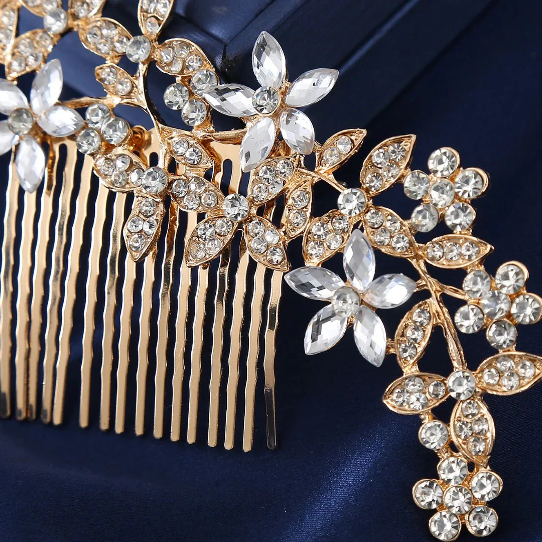 Melanie Haarkamm Oktoberfest | Elegante Damen Haarspange mit Kristallblüten