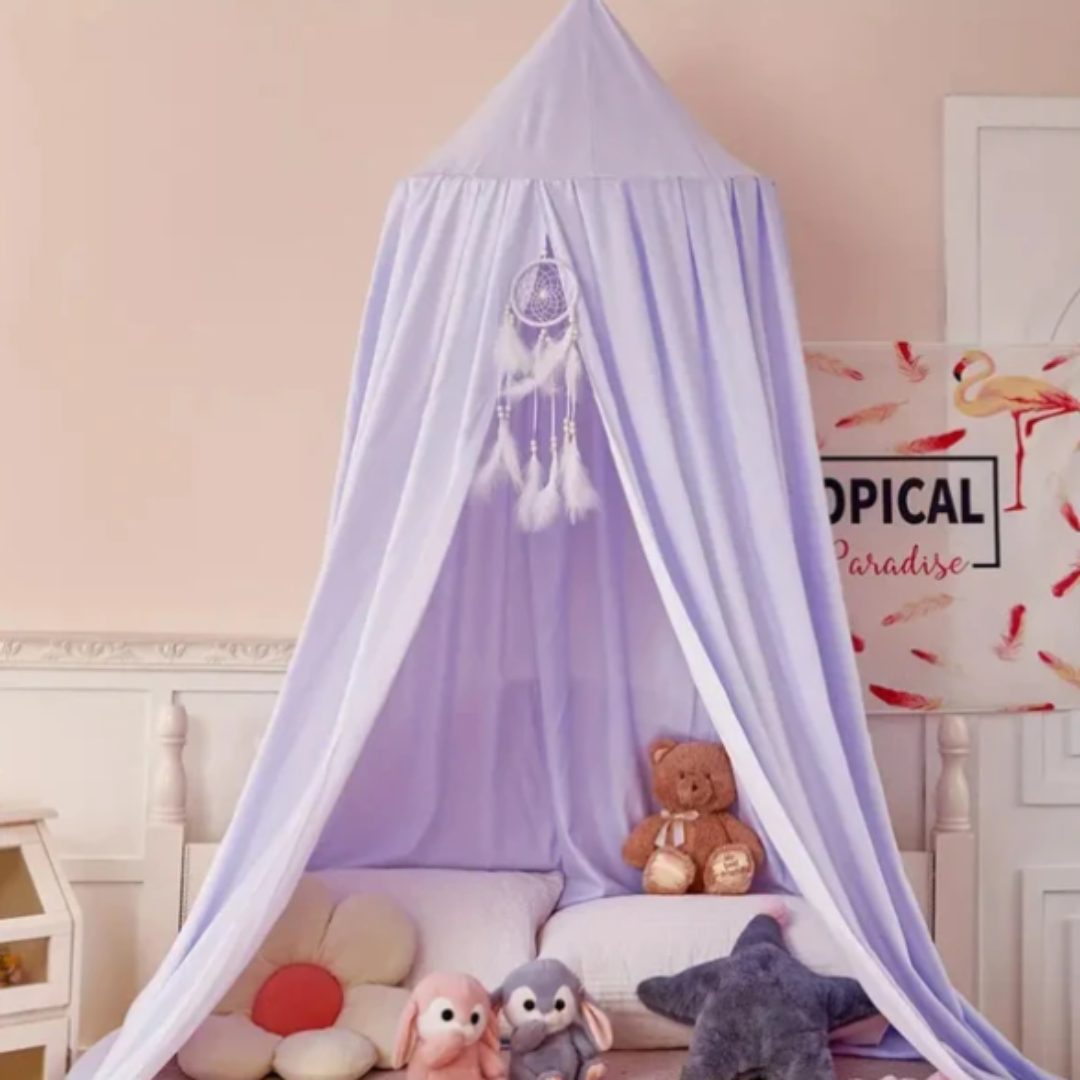 Baldachin Kinderzelt | Traumhaftes Lesenook-Zelt mit Prinzessinnen-Design für Kinder