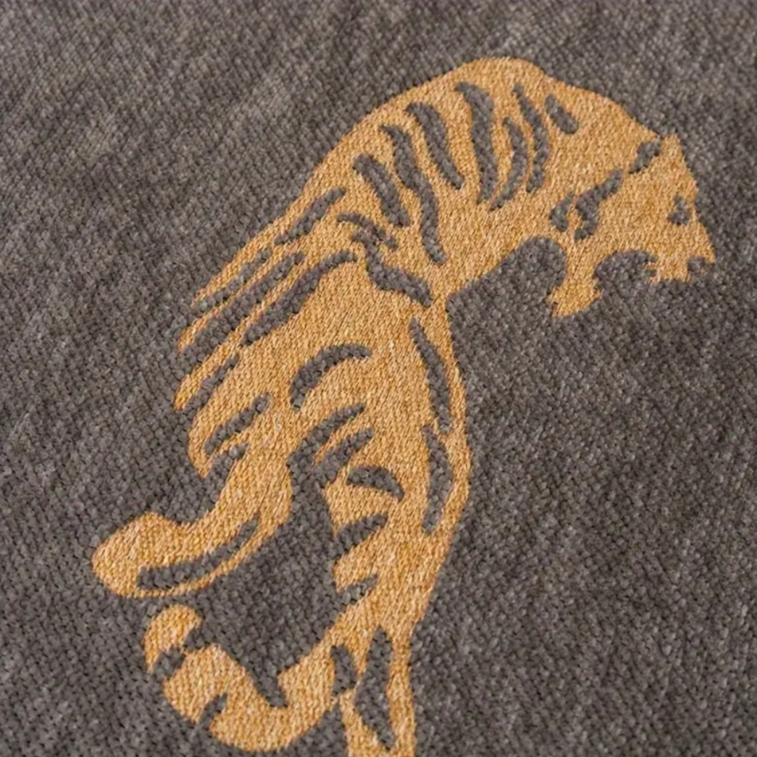 Safari Tiger Chenille Sofabezug | Wendbare Premium-Sofaabdeckung mit Tigermuster