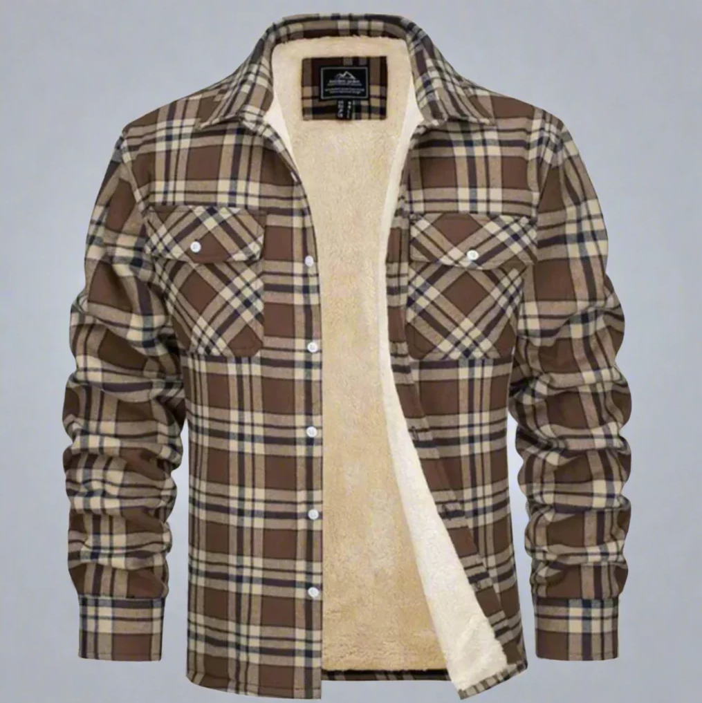 Herren Winterjacke | Gefüttert & kariert für kalte Jahreszeiten