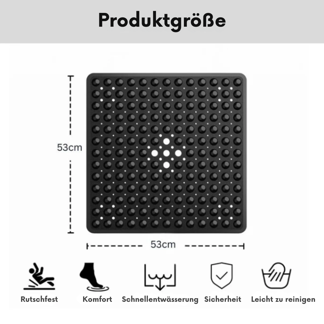 Rutschfeste Duschmatte | Premium Sicherheitsmatte mit Saugnäpfen für das Badezimmer
