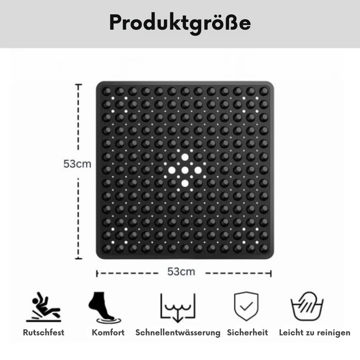 Rutschfeste Duschmatte | Premium Sicherheitsmatte mit Saugnäpfen für das Badezimmer