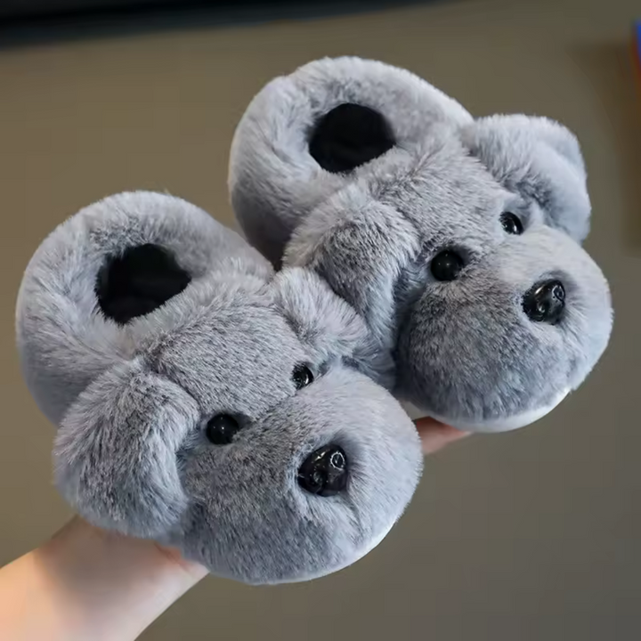 Woef Pantoffeln | Kuschelige Pantoffeln mit Plüschfutter für Herbst und Winter