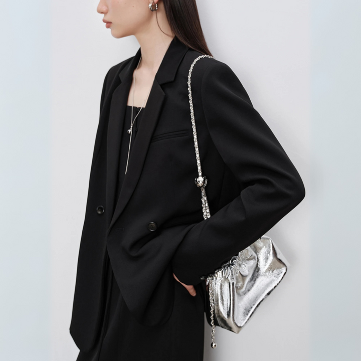 Blazer für den Herbst - Lange Oversized Blazer mit Taschen für Damen