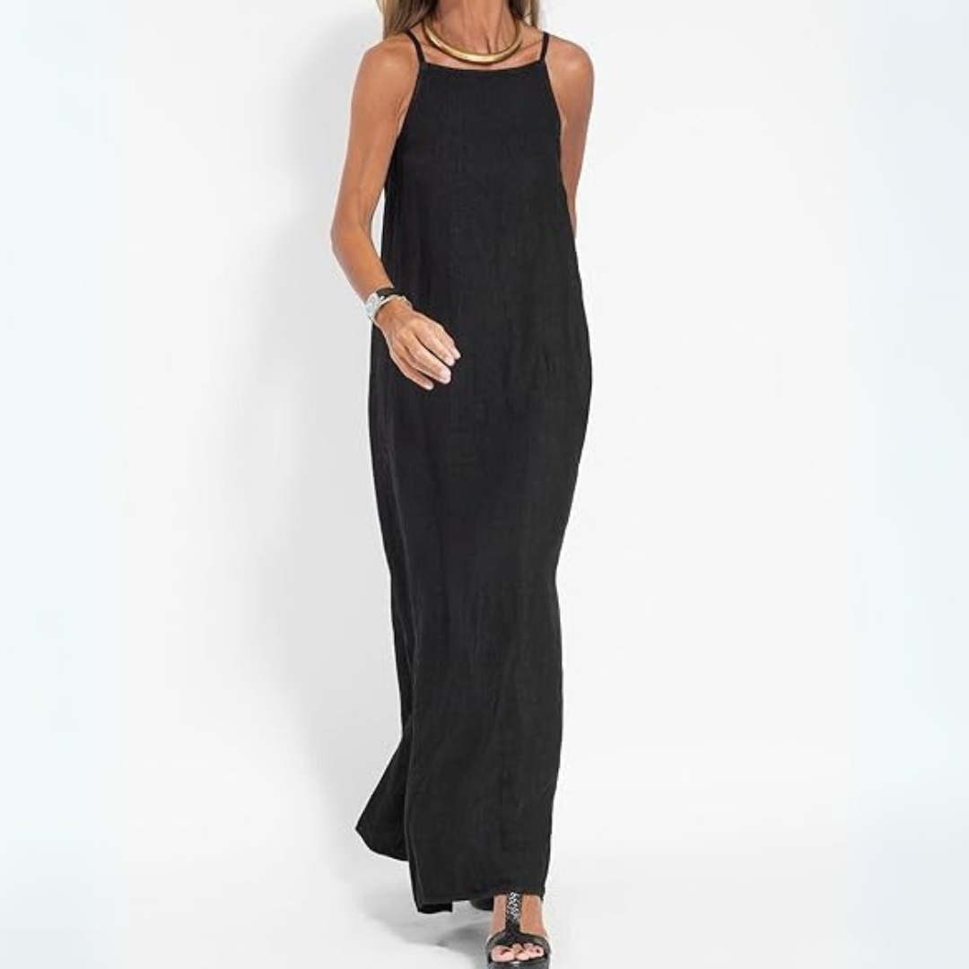 Elena Träger-Kleid | Elegantes Maxikleid mit Neckholder für Frauen