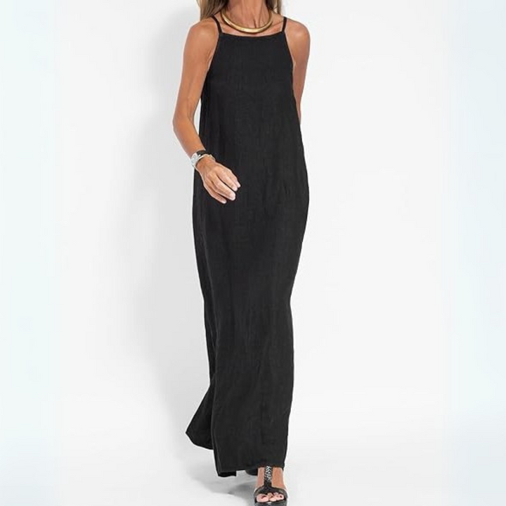 Elena Träger-Kleid | Elegantes Maxikleid mit Neckholder für Frauen