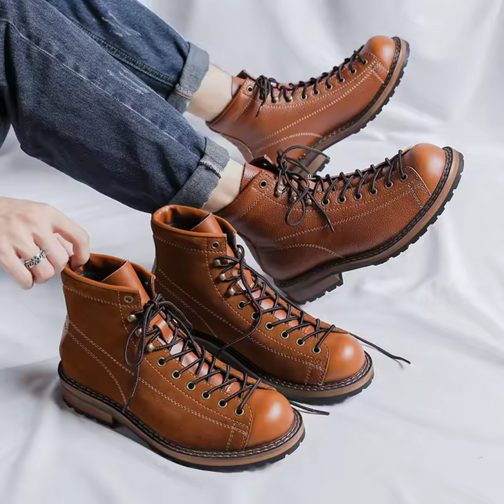 Hans Lederstiefel | Traditionelle Oktoberfest Schuhe aus Leder für Herren