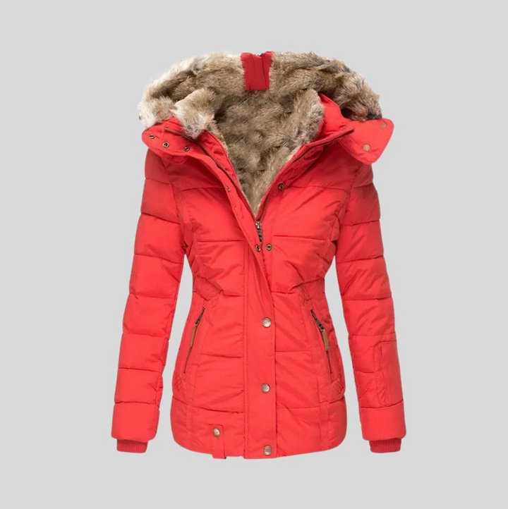 Damen Jacke | Warme wasserdichte Winterjacke mit Innenfutter und Kapuze