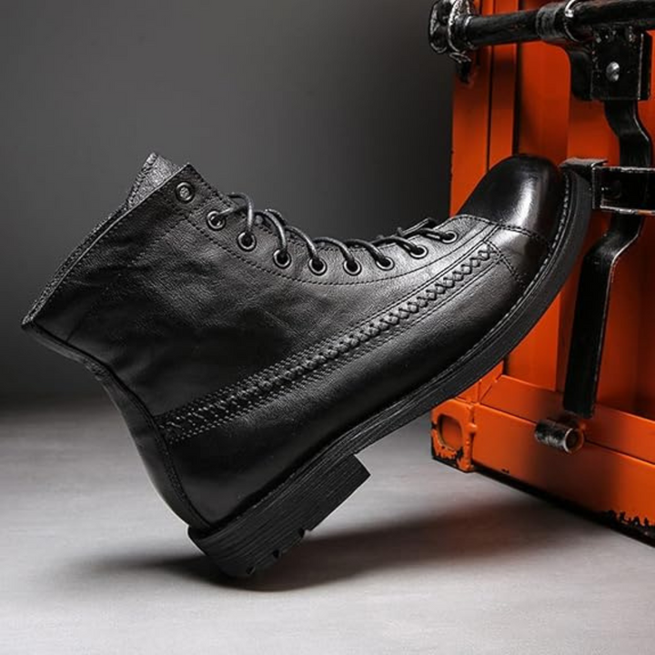 Franz Trachtenstiefel | Robuste Oktoberfest Schnürstiefel aus Leder für Herren
