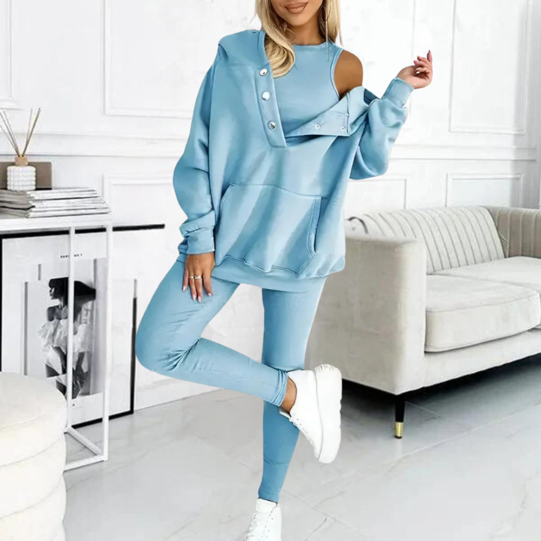 Eugenie Loungewear | 3-teiliges Damen Relax-Set