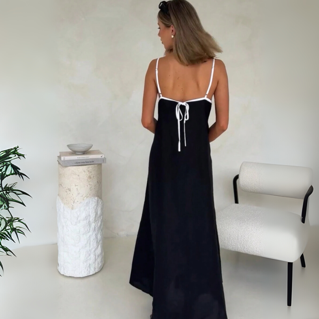 Charlotte Maxikleid | Elegantes Trägerkleid in Midi-Länge für Frauen