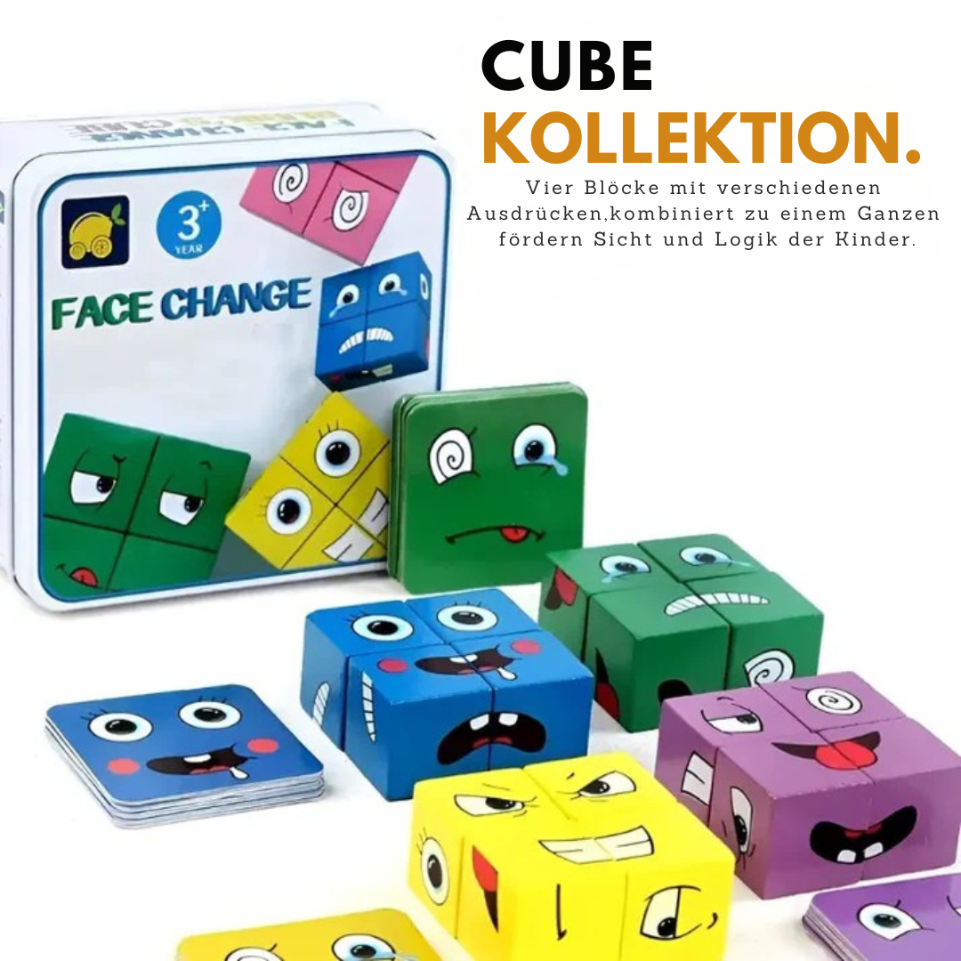 Emoji Reaktionsspiel aus Holz | Schnelles Familien- und Partyspiel für Kinder & Erwachsene