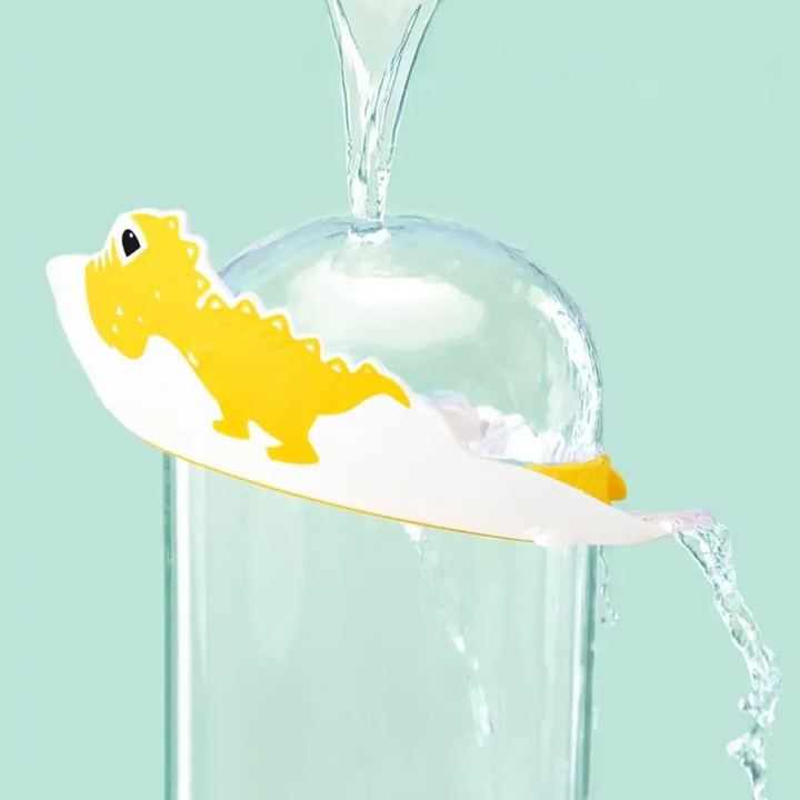 SplashSafe Dino | Wasser und Shampoo-sichere Badekappe