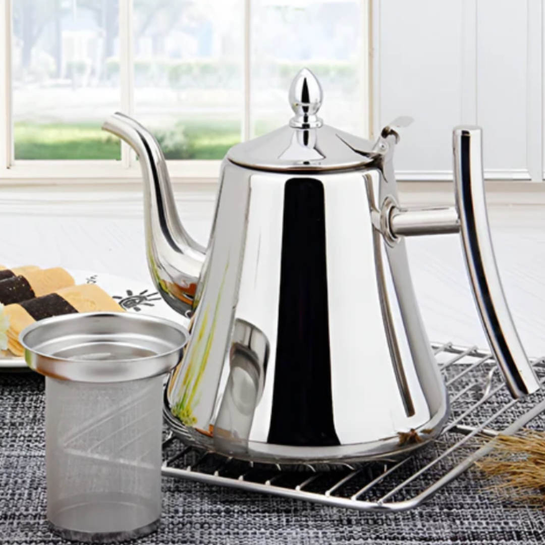 Edelstahl-Wasserkessel mit integriertem Filter | Professioneller Tee- und Kaffeekocher für Küche