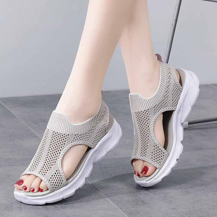 Dorothea Sommerliche Orthopädische Sandalen | Leichte Medizinische Strick-Sandalen mit Fußbett für Damen