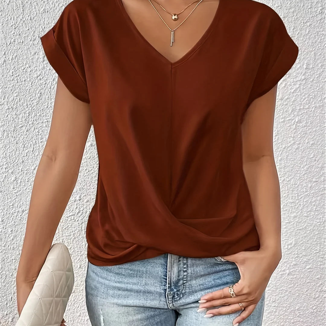 Cleo Casual Shirt | Lässiges T-Shirt mit Sweetheart-Ausschnitt