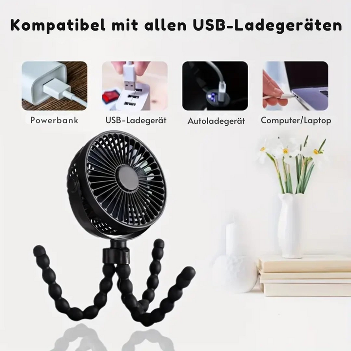 Kinderwagen Ventilator | Kühlung unterwegs an warmen Sommertagen