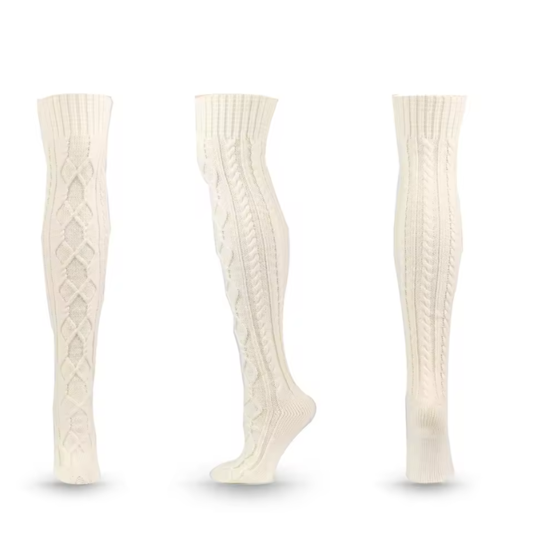 Robert Oktoberfest Kniestrümpfe | Traditionelle Trachten-Strümpfe mit Zopfmuster für Herren