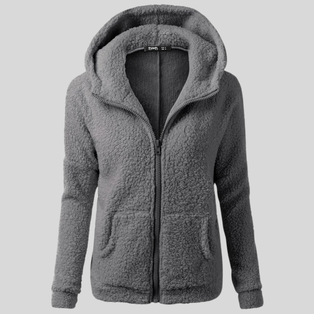 Fleecejacke für den kalte Tage - Warme Fleecejacke mit Kapuze für Damen