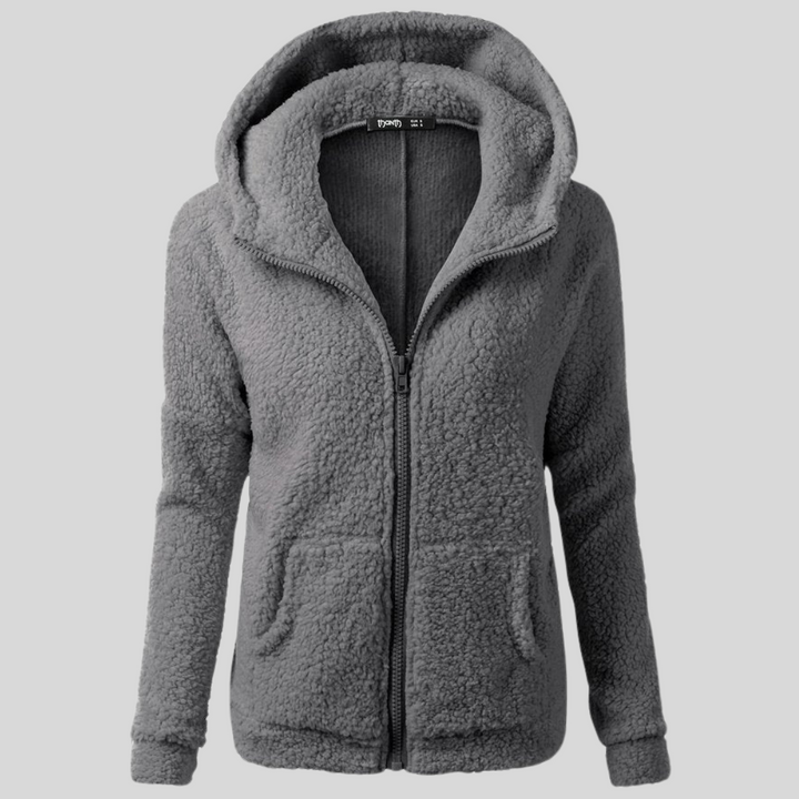 Fleecejacke für den kalte Tage - Warme Fleecejacke mit Kapuze für Damen