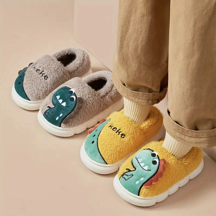 Dinosaurier-Hausschuhe | Niedliche, süße Cartoon-Dino-Muster Kinderhausschuhe