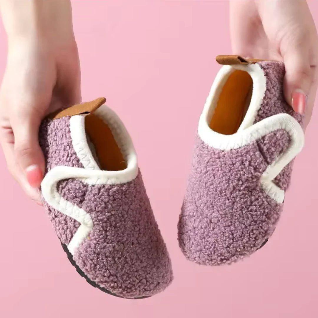 Warme Kinderpantoffeln | Gefütterte Hausschuhe für kleine Kinder