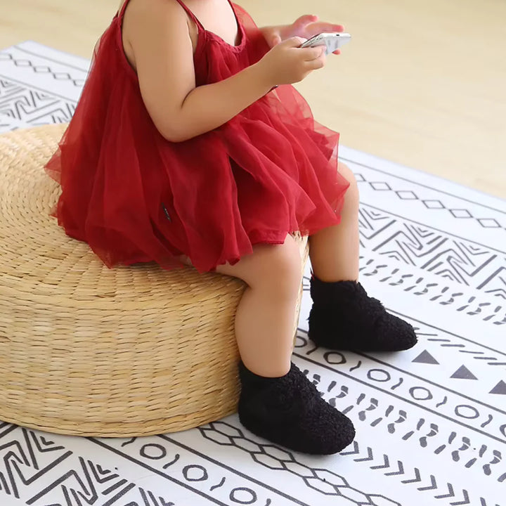 Teddy Hausschuhe | Warm gefütterte Kinderhausschuhe gegen kalte Füße