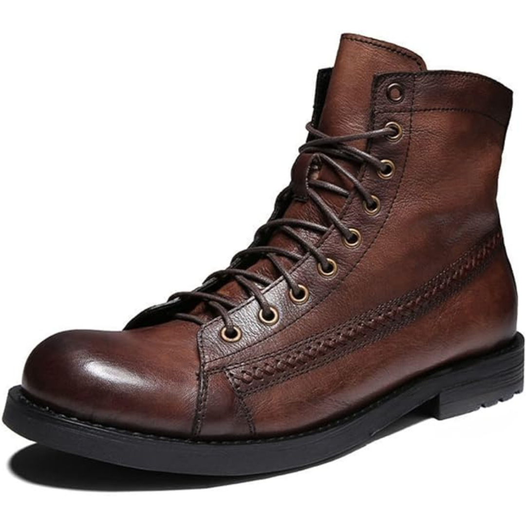 Franz Trachtenstiefel | Robuste Oktoberfest Schnürstiefel aus Leder für Herren