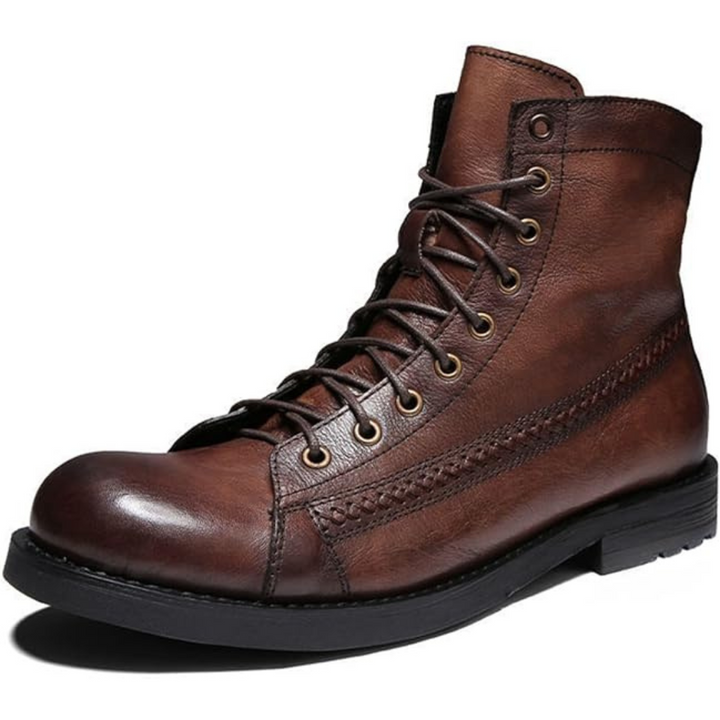 Franz Trachtenstiefel | Robuste Oktoberfest Schnürstiefel aus Leder für Herren