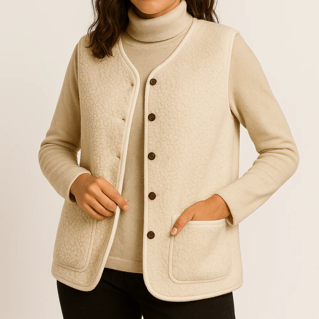 Plüsch-Weste für den Herbst - Elegante Warme Weste für Damen