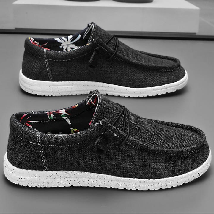 Klaus Canvas-Sneaker | Slip-On Schuhe aus Leinen für Männer