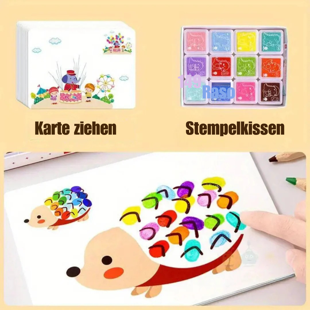 Regenbogen Fingerfarben Set