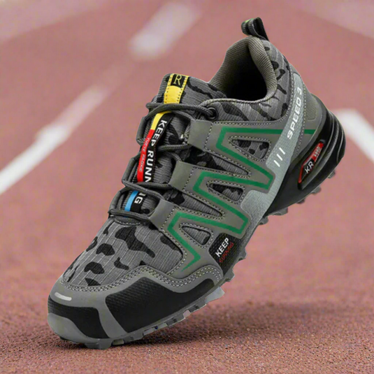 Herren Bergschuhe | Sommerliche Gipfelstürmer Wanderstiefel in Blau und Grün