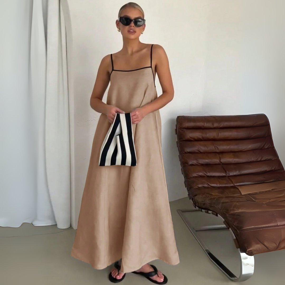 Charlotte Maxikleid | Elegantes Trägerkleid in Midi-Länge für Frauen