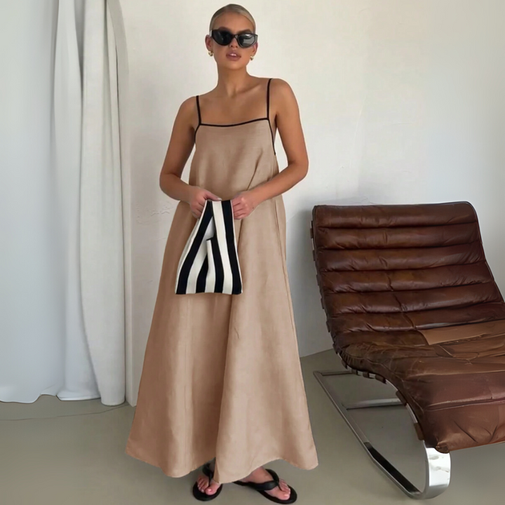 Charlotte Maxikleid | Elegantes Trägerkleid in Midi-Länge für Frauen