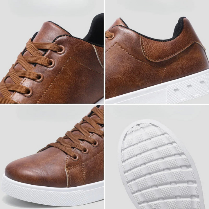 Leon Casual Sneaker | Flacher Herren Sneaker mit atmungsaktivem Kunstleder