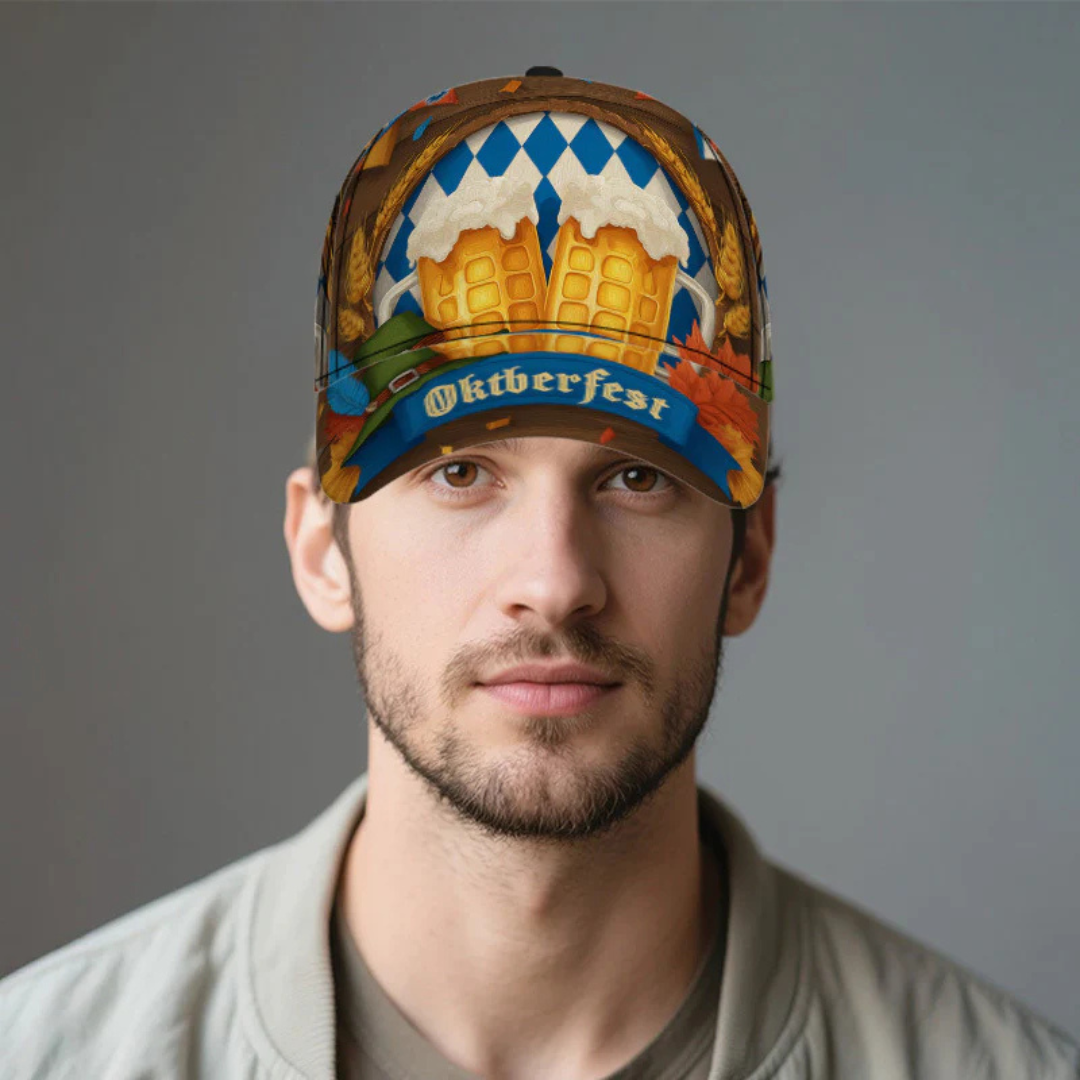 Heinrich Oktoberfest Baseballcap | Klassische Bierfest Kappe mit Bierkrug-Print für Herren
