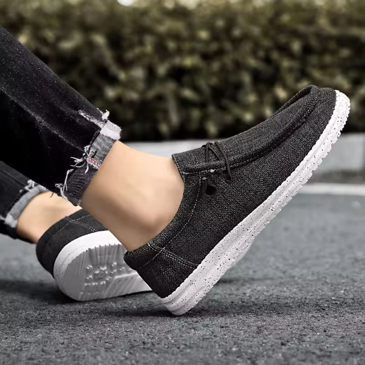 Noah Loafers | Herren Bequeme Slip-On Canvas Schuhe mit Atmungsaktiver Sohle Modern