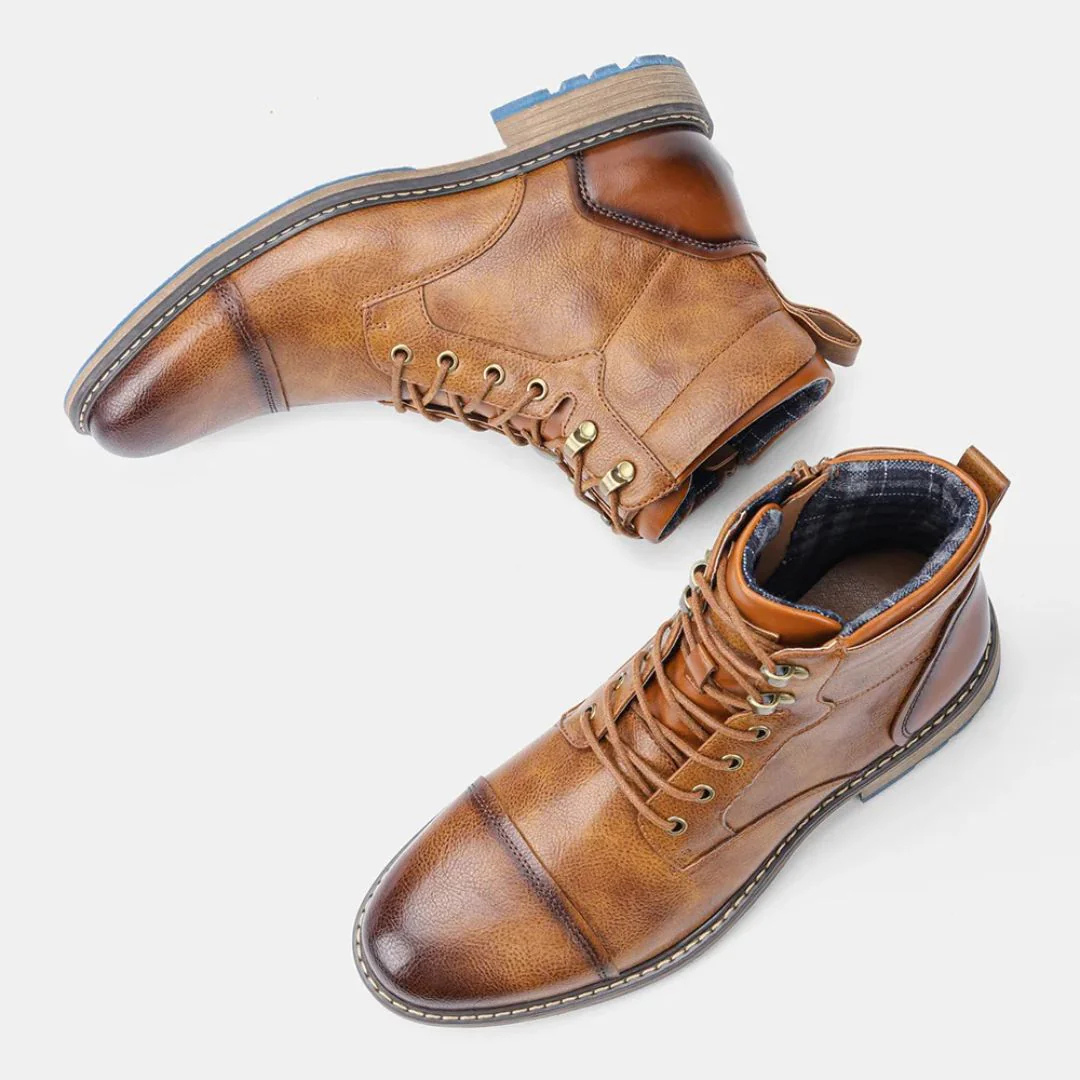 Andreas Lederstiefel Oktoberfest | Robuste Herren Stiefel im Vintage-Style