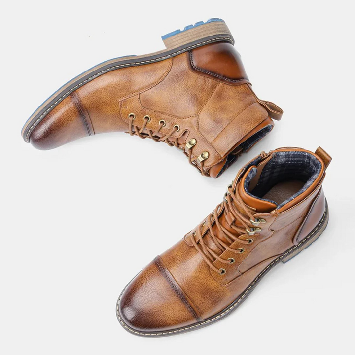 Andreas Lederstiefel Oktoberfest | Robuste Herren Stiefel im Vintage-Style