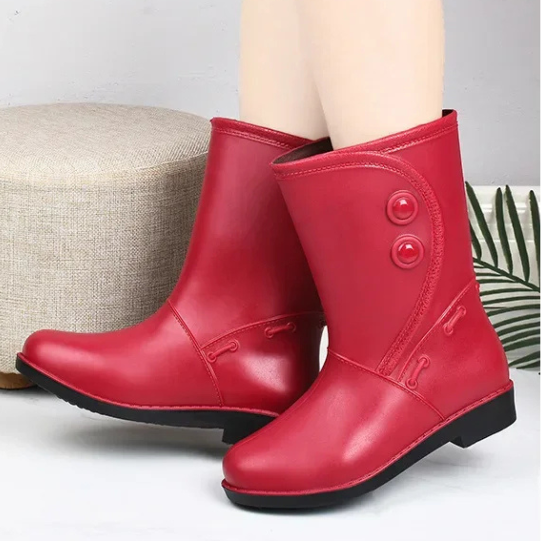Regenstiefel für den Herbst - Stylische wasserdichte Gummistiefel mit Komfort für Damen