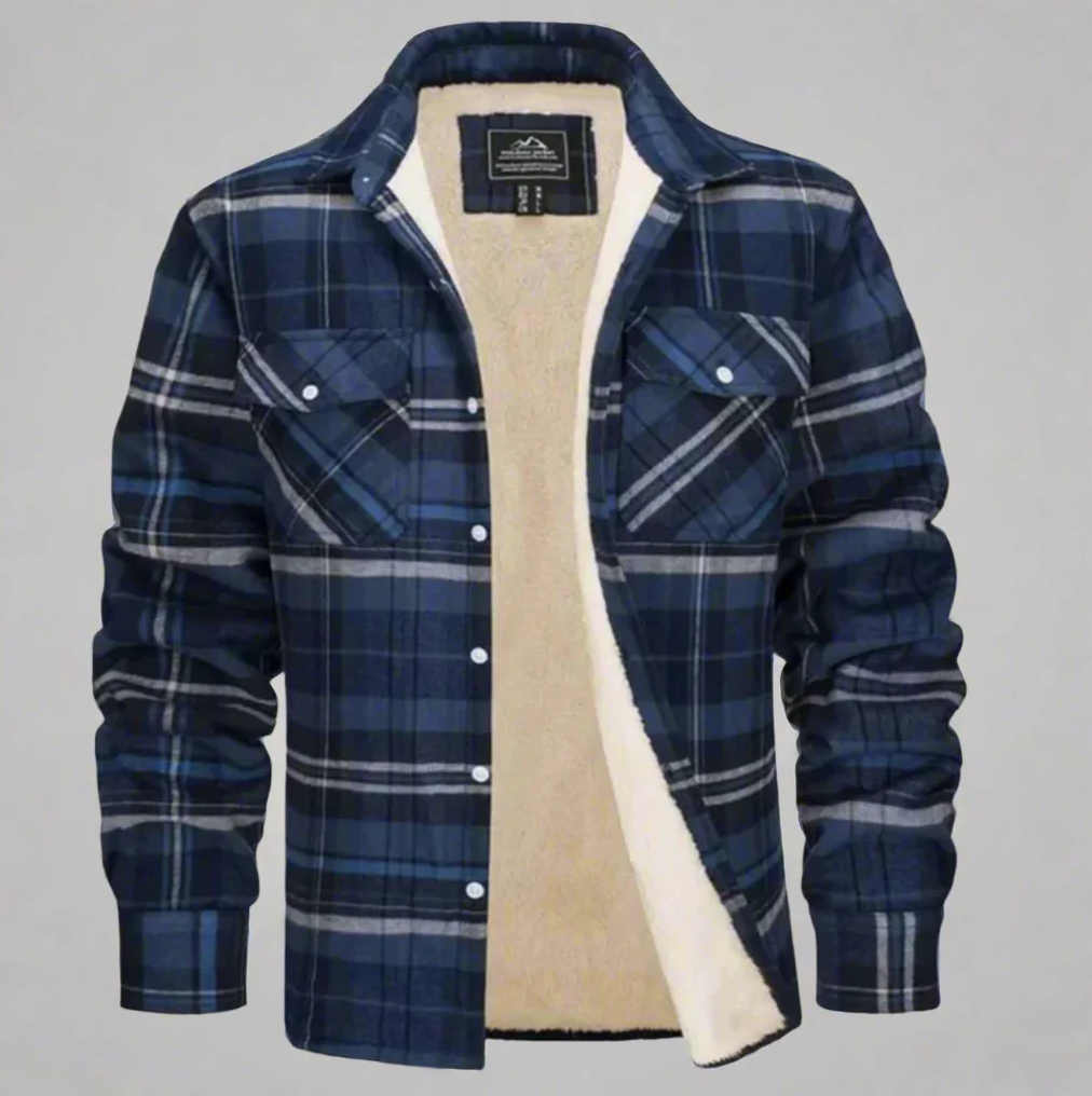Herren Winterjacke | Gefüttert & kariert für kalte Jahreszeiten