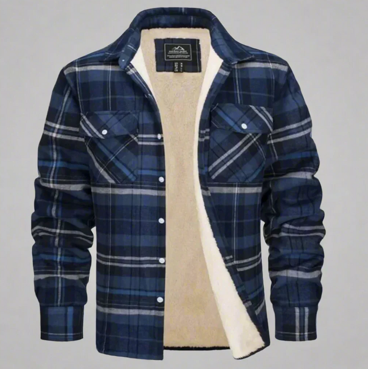 Herren Winterjacke | Gefüttert & kariert für kalte Jahreszeiten