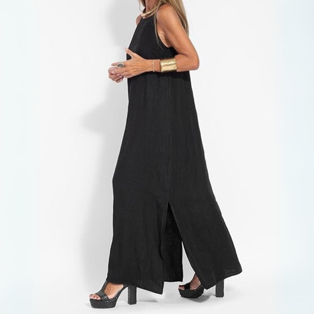 Elena Träger-Kleid | Elegantes Maxikleid mit Neckholder für Frauen