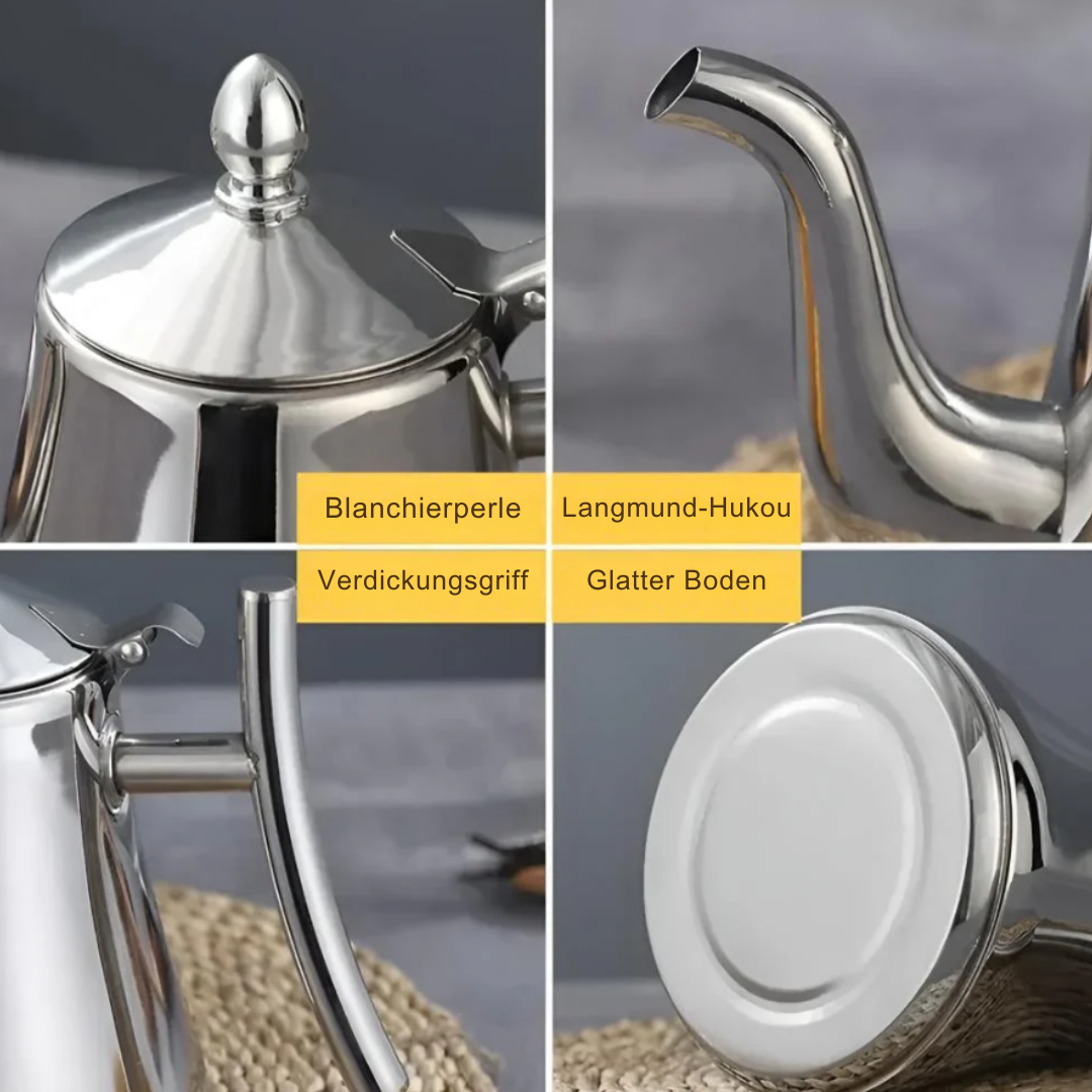 Edelstahl-Wasserkessel mit integriertem Filter | Professioneller Tee- und Kaffeekocher für Küche