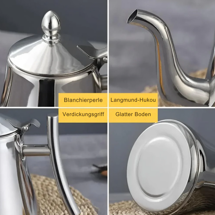 Edelstahl-Wasserkessel mit integriertem Filter | Professioneller Tee- und Kaffeekocher für Küche